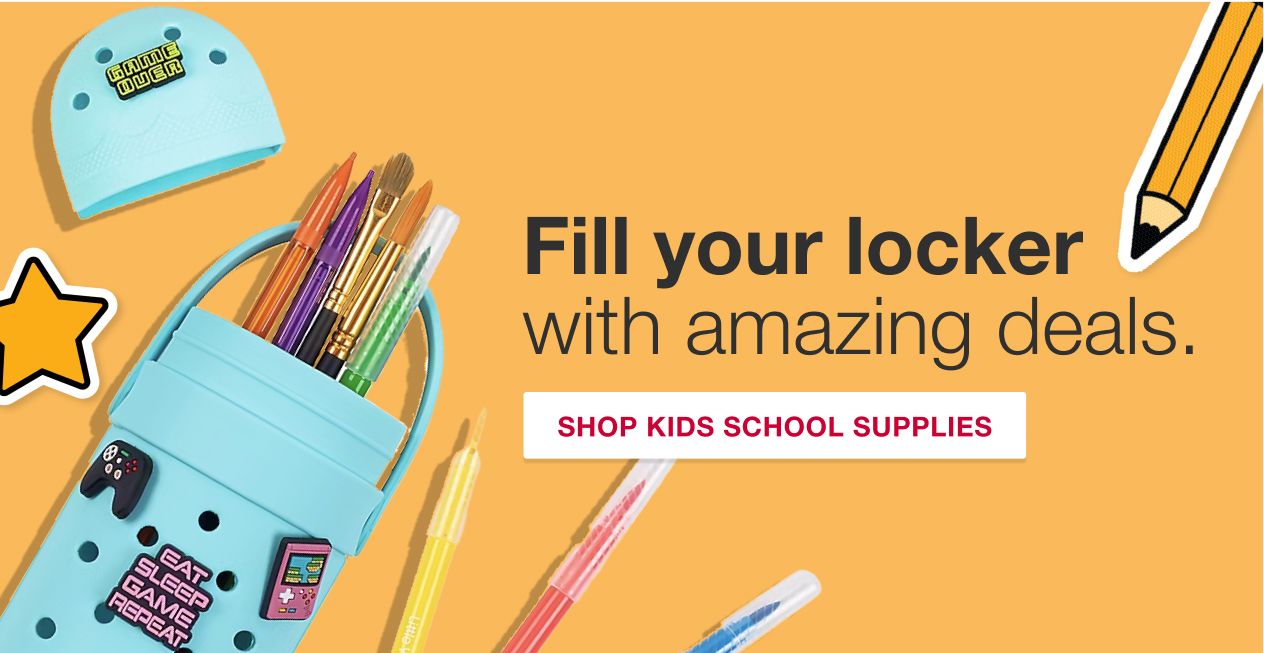 Fill your locker with amazing deals. We'll handle delivery. Enjoy FREE shipping on select school supplies for kids. Shop kids school supplies.