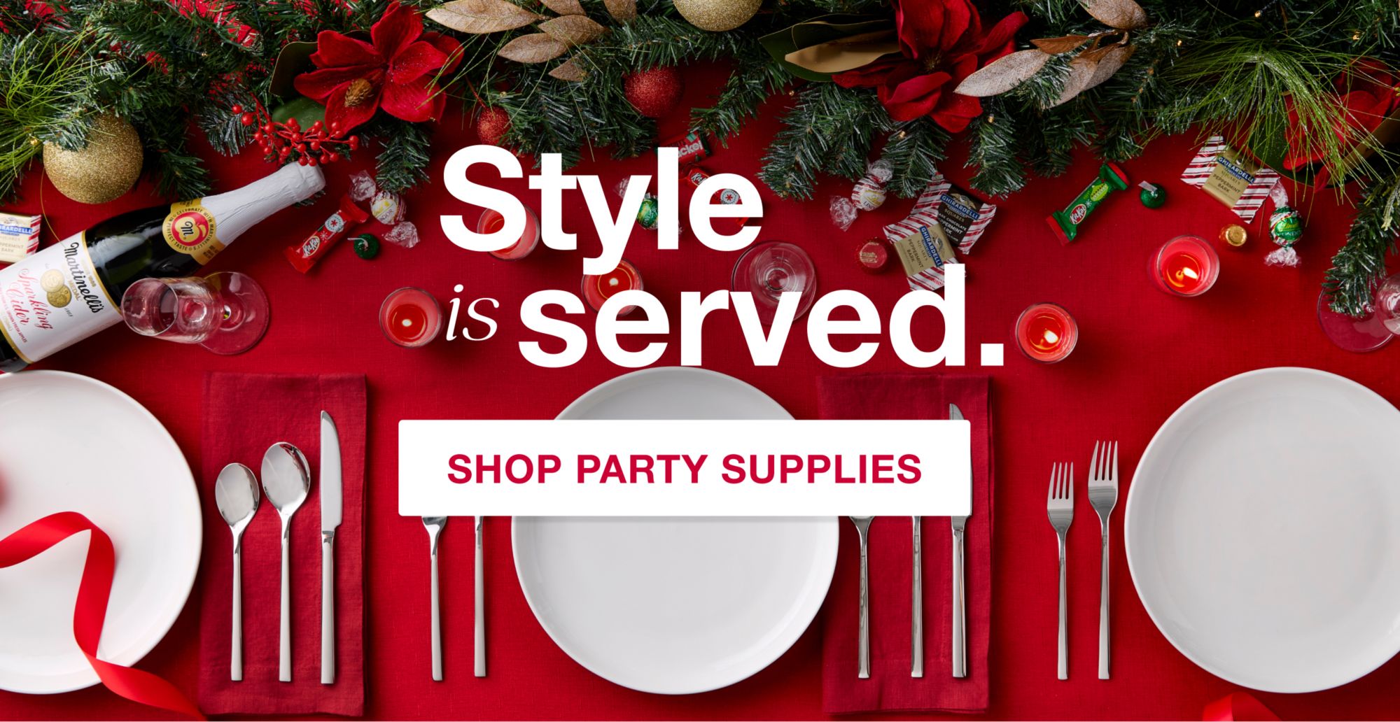Style is served. Shop Holiday Party Supplies.