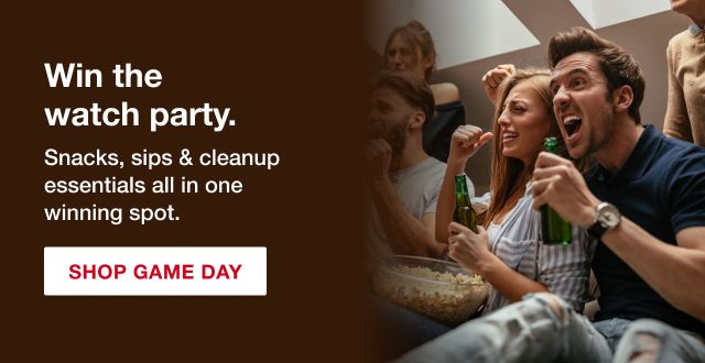 Win the watch party. Snacks, sips, and cleanup essentials all in one spot. Shop All Game Day