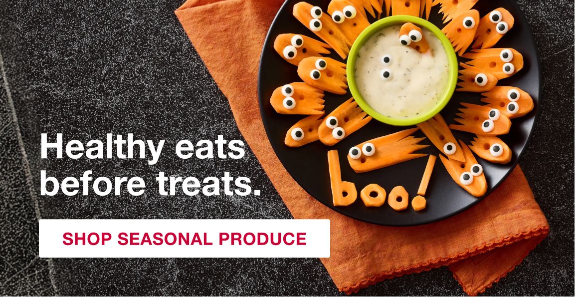 Shop Seasonal Produce.