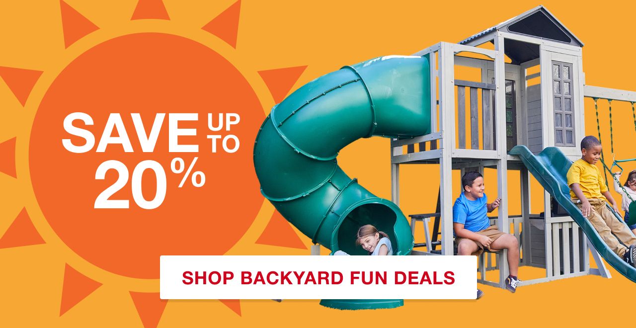 Save up to 20% on backyard fun deals.