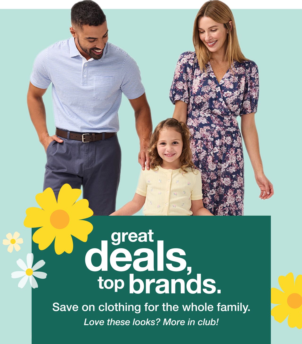 Great deals, top brands. Save on clothing for the whole family. Love these looks? Find more in club.
