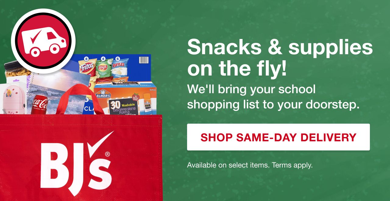 Snacks and supplies on the fly. We will bring your school shopping list to your doorstep. Shop back to school same-day delivery.