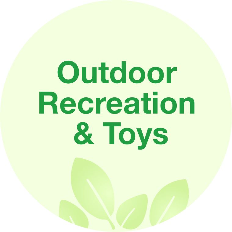 Text: Outdoor recreation and toys