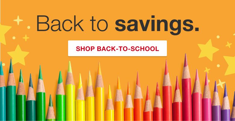 Back to savings. Bright futures begin with school supplies that stay on budget. Shop all back-to-school