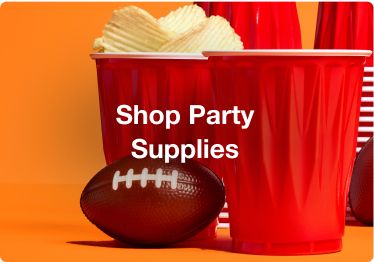 Text: Shop Party Supplies