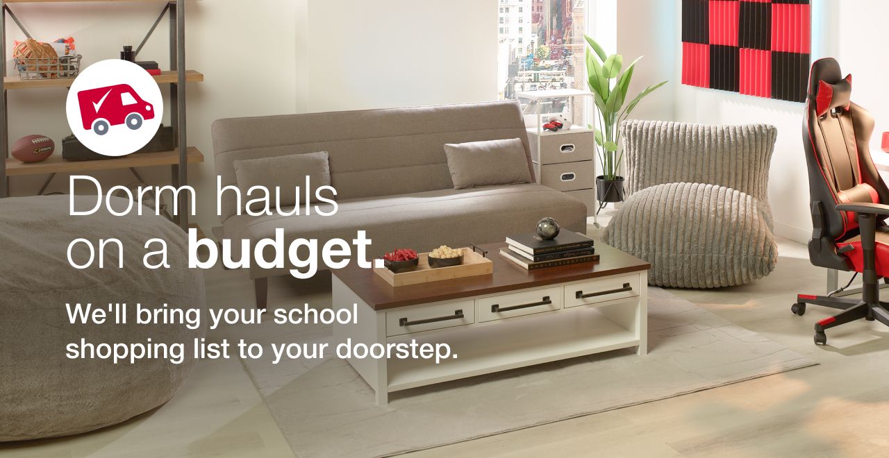 Dorm hauls on a budget. We will bring your school shopping list to your doorstep.