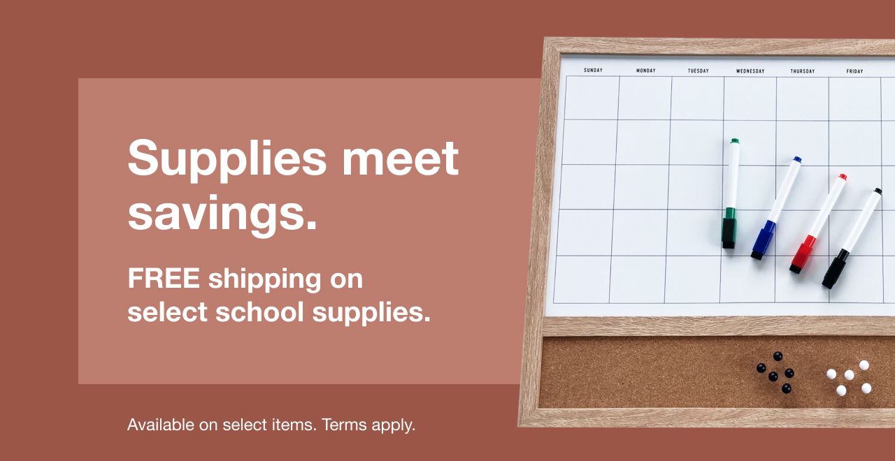 FREE shipping on select school supplies.