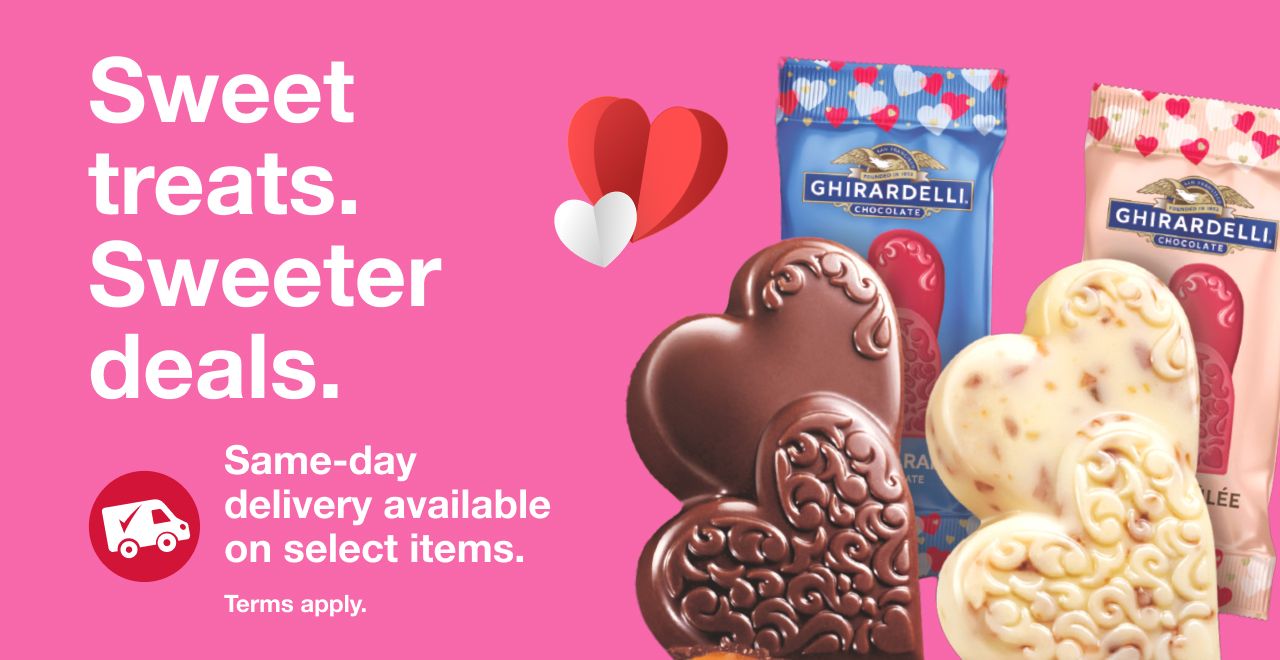 Valentine's Day Candy & Treats available for same-day delivery.