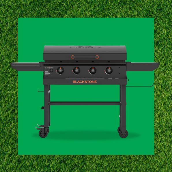 Blackstone Grill on green with grass