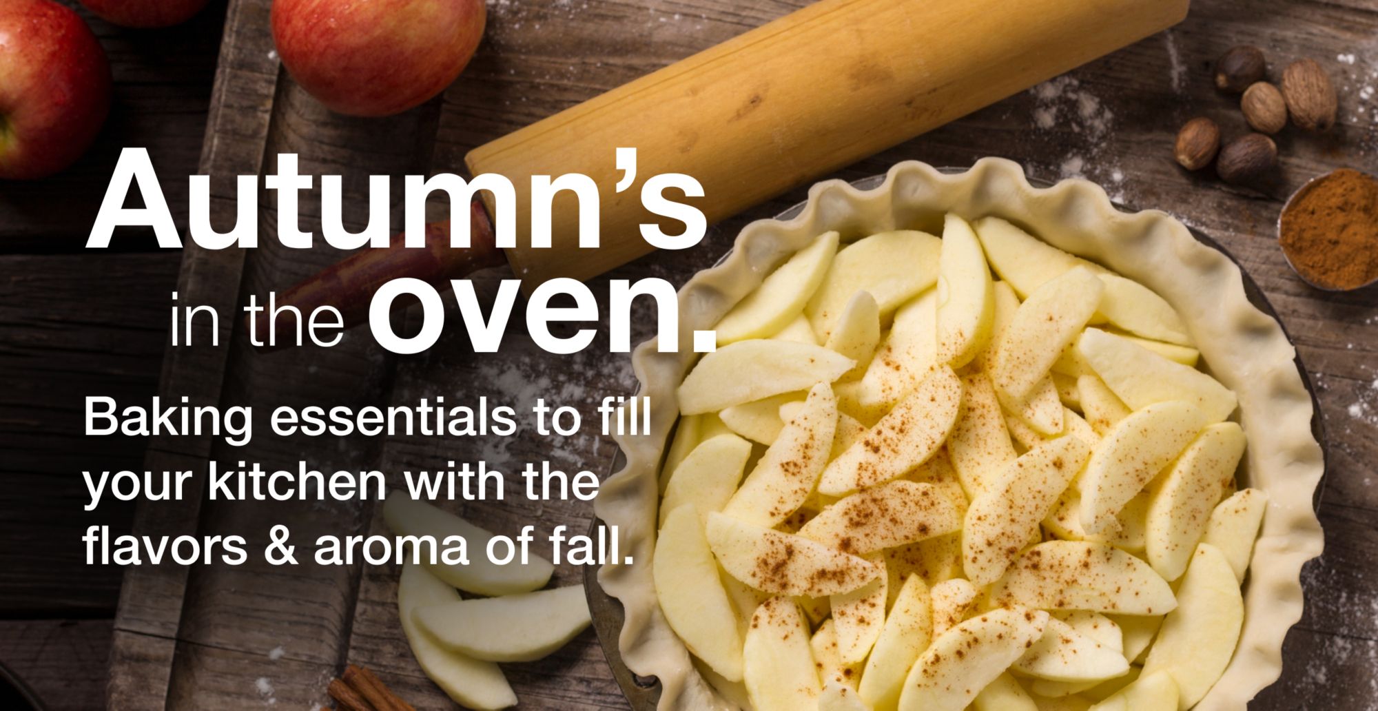 Autum is in the oven. Baking essentials to fil your kitchen with the flavors and aroma of fall.
