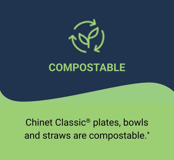 Chinet tableware is compostable