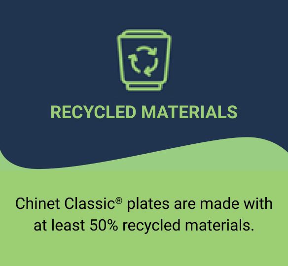 Chinet uses recycled materials