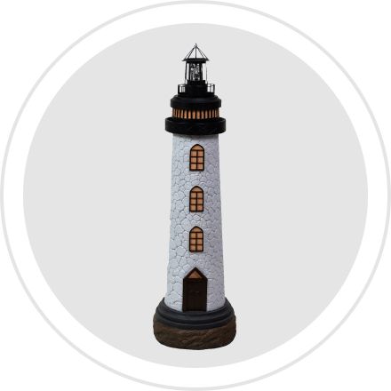 Picture: Decorative lighthouse in a white background