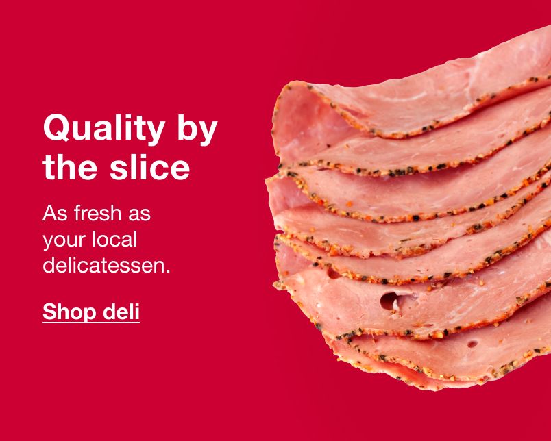 Quality by the slice. As fresh as your local delicatessen. Click here to shop deli