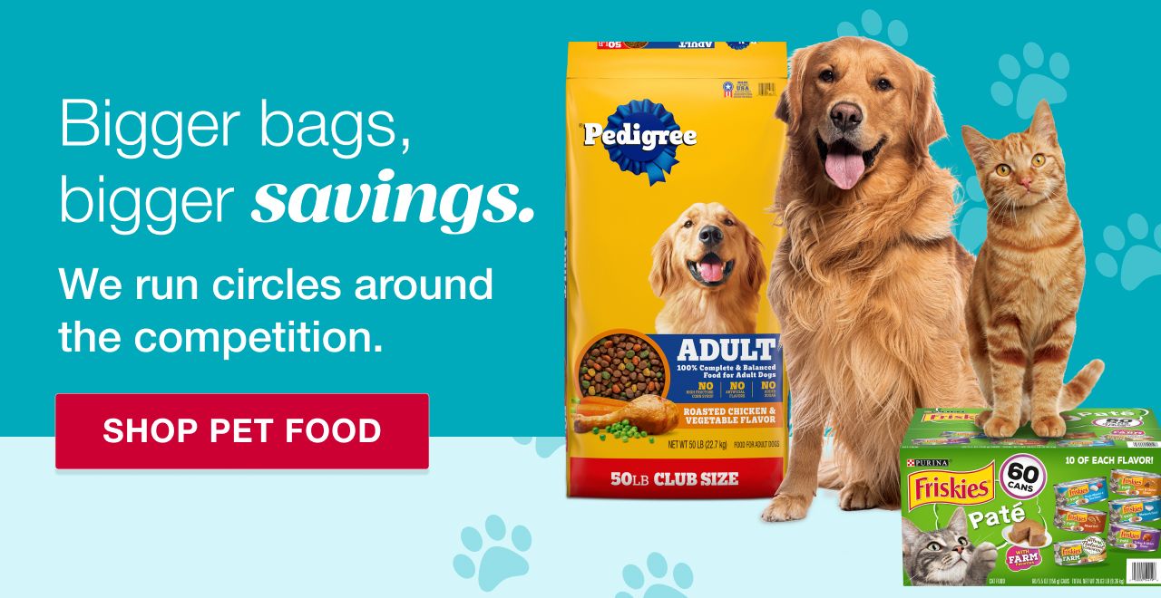 Shop pet food value sizes
