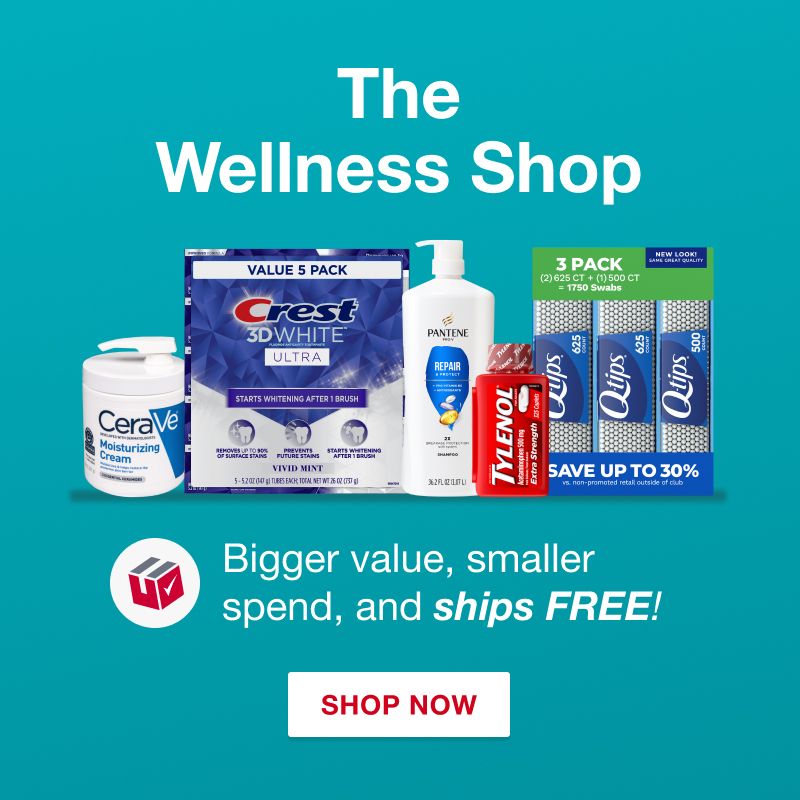 The wellness shop. Bigger value, smaller spend, and ships free! shop now