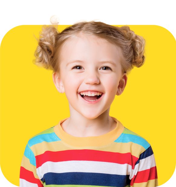 Ages 5 thru 8. A picture of a 5-year-old girl.