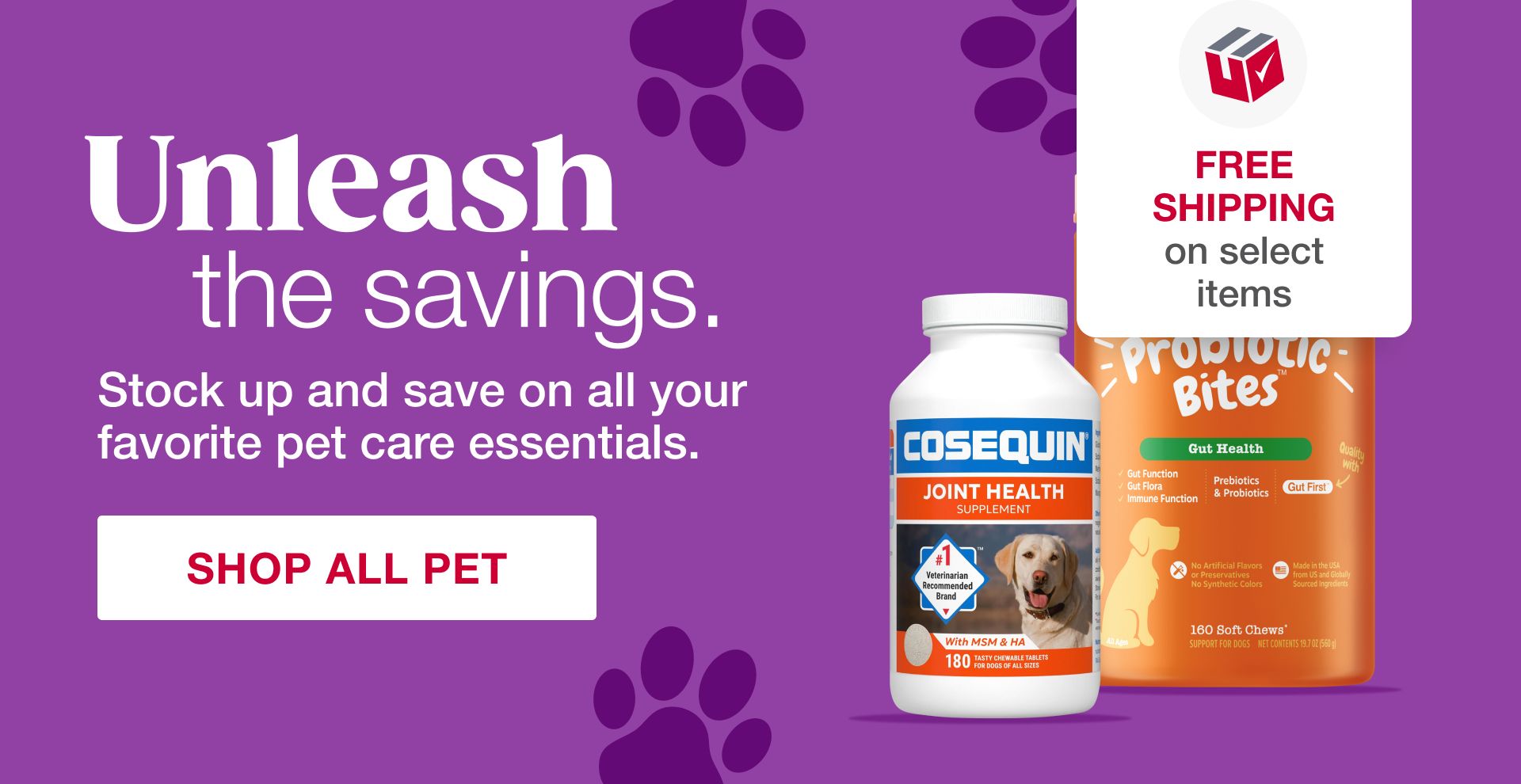free shipping on pets