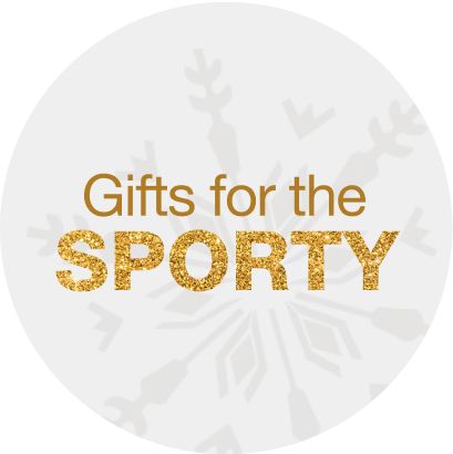 Text: Gifts for the sporty.