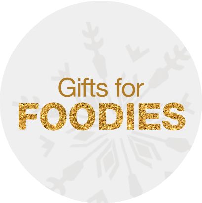 Text: Gifts for foodies.