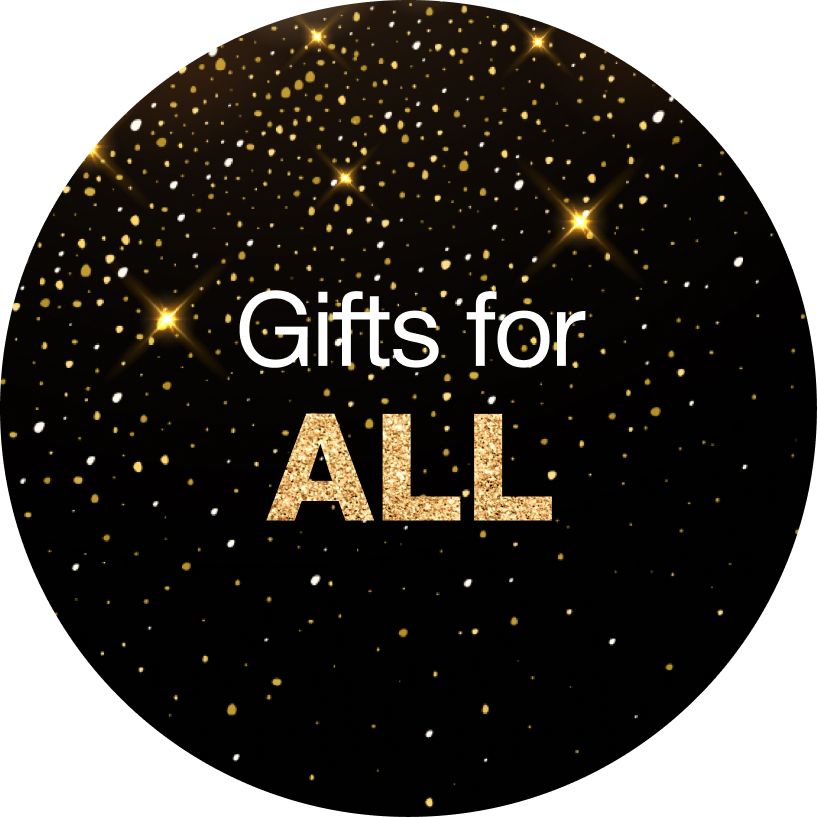 Text: Gifts for all.