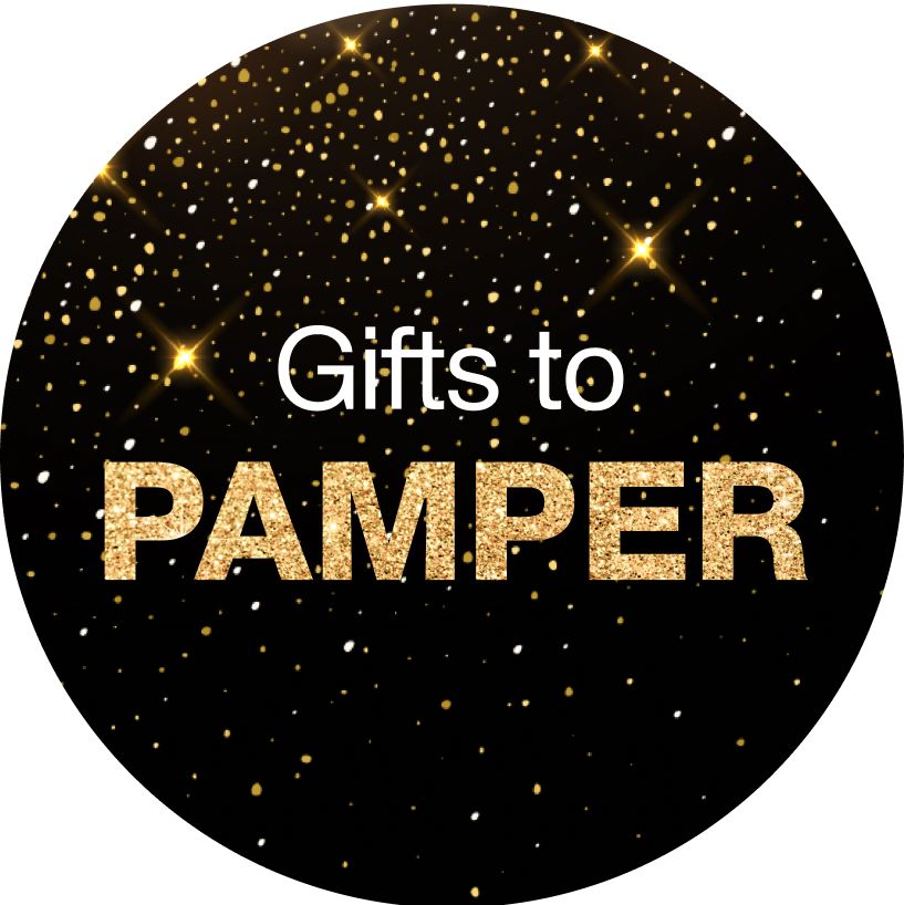 Text: Gifts to pamper.