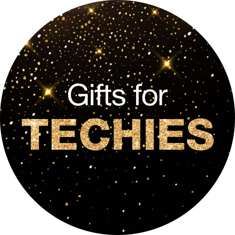 Text: Gifts for techies.