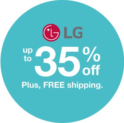 Text: LG up to 35% off