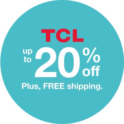 Text: TCL up to 20% off