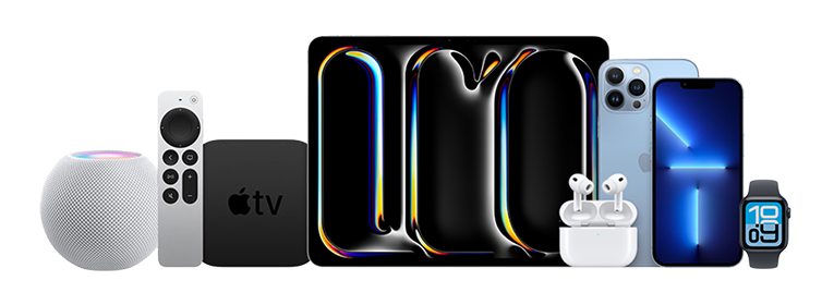 Assortment of Apple products