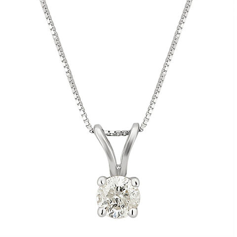.25 ct. t.w. Diamond Solitaire Pendant Necklace in 14k Gold