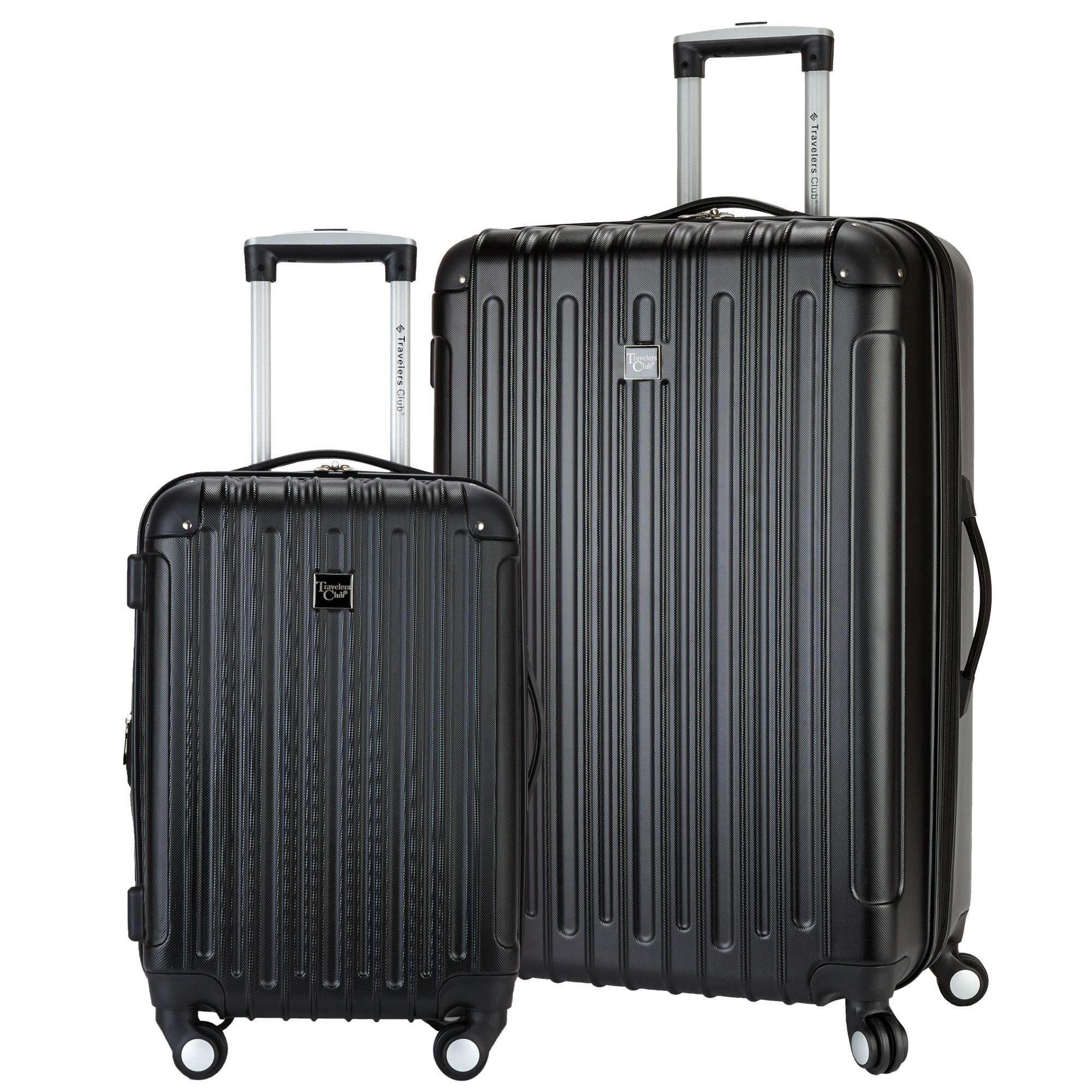 Travelers Club 2-piece Luggage Set in black