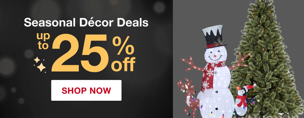 Seasonal Decor Deals. Up to 25% off. Shop now