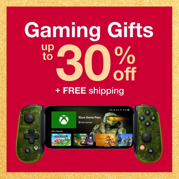 Gaming gifts up to 30% off plus free shipping.