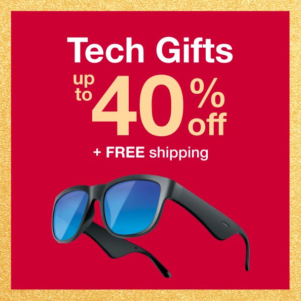 Tech gifts up to 40% off plus free shipping.