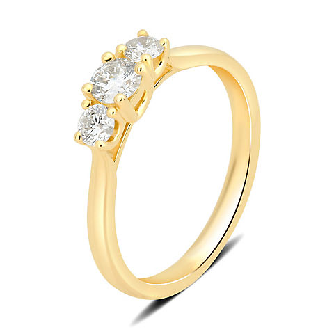 .50 ct. t.w. 3-Stone Diamond Ring in 14k Yellow Gold