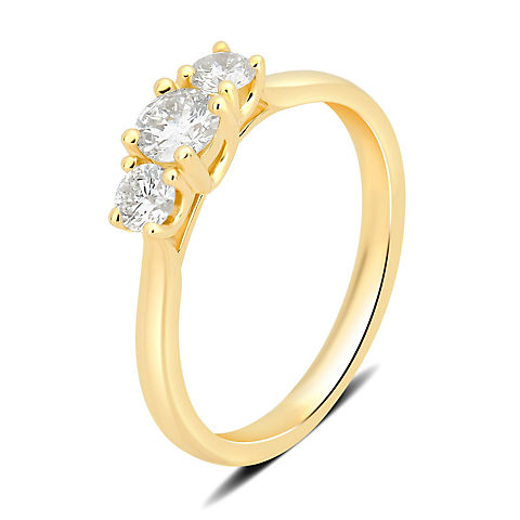 1.00 ct. t.w. 3-Stone Diamond Ring in 14k Yellow Gold