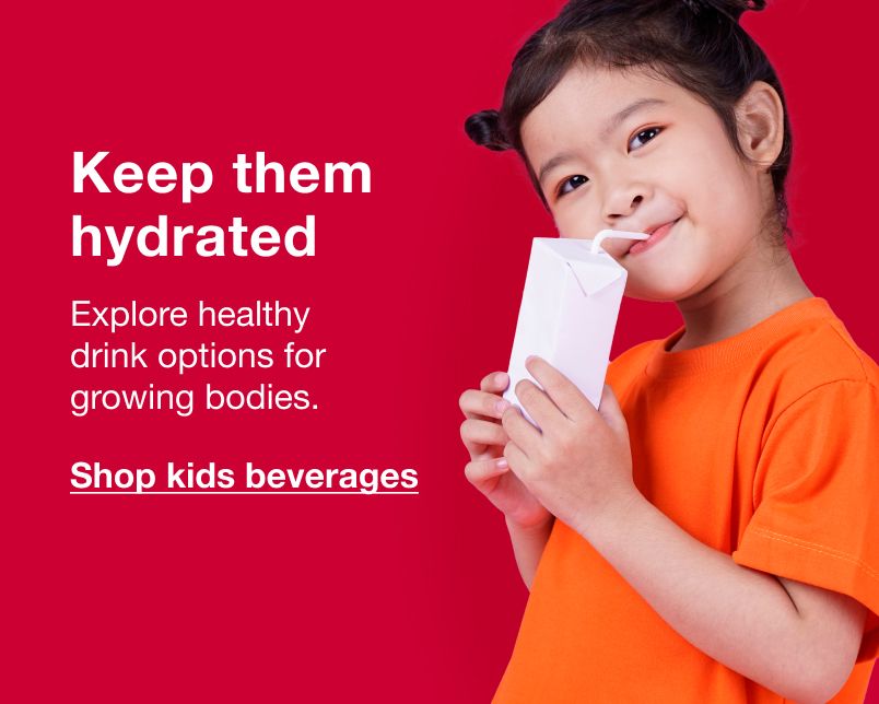 Keep them hydrated. Explore healthy drink options for growing bodies. Click here to shop kids beverages