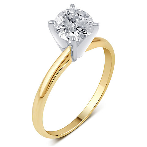 1.00 ct. t.w. Round Diamond Solitaire Ring in 14K Yellow Gold