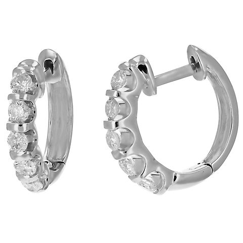 Amairah 1.00 ct. t.w. Diamond Hoop Earrings in 10k Gold
