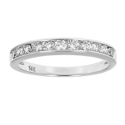 Amairah .50 ct. t.w. Diamond Comfort Fit Band in 14k White Gold