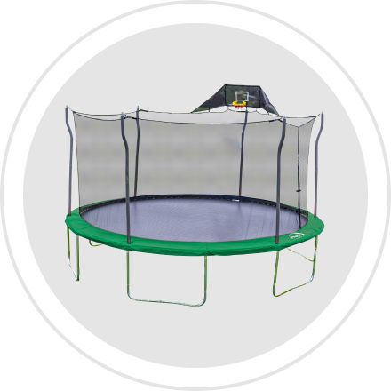 Picture: trampoline on white background