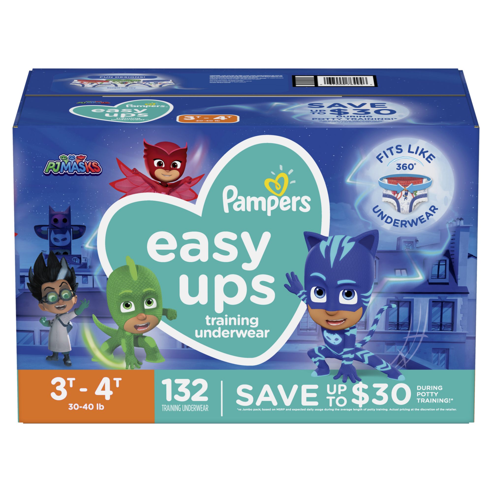 Pampers Easy Ups Training Underwear for Boys, Size 3T-4T