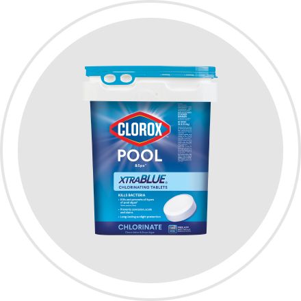 Picture: Clorox Pool tablets on a white background