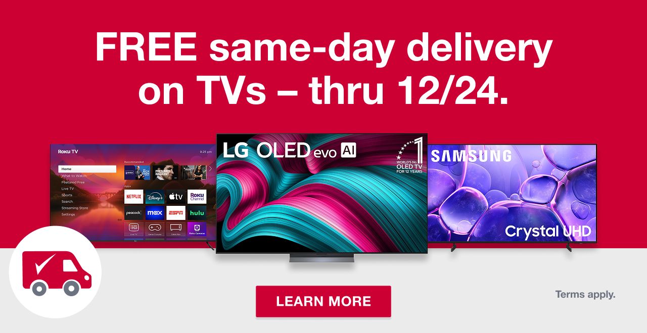 FREE Same-Day Delivery on TVS. Shop Now.