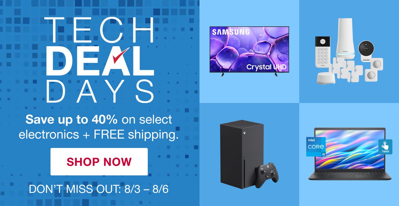 Save up to 40% on select electronics thru 8/6. Shop now