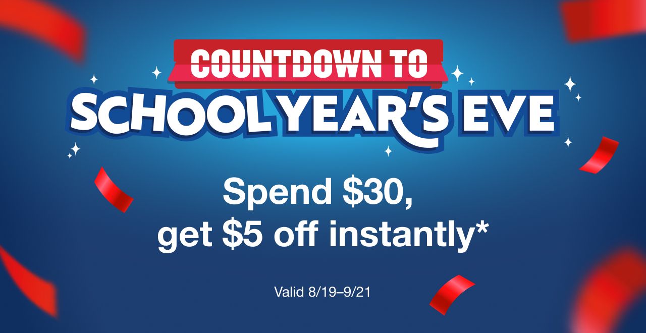 Spend $30 Get $5 off