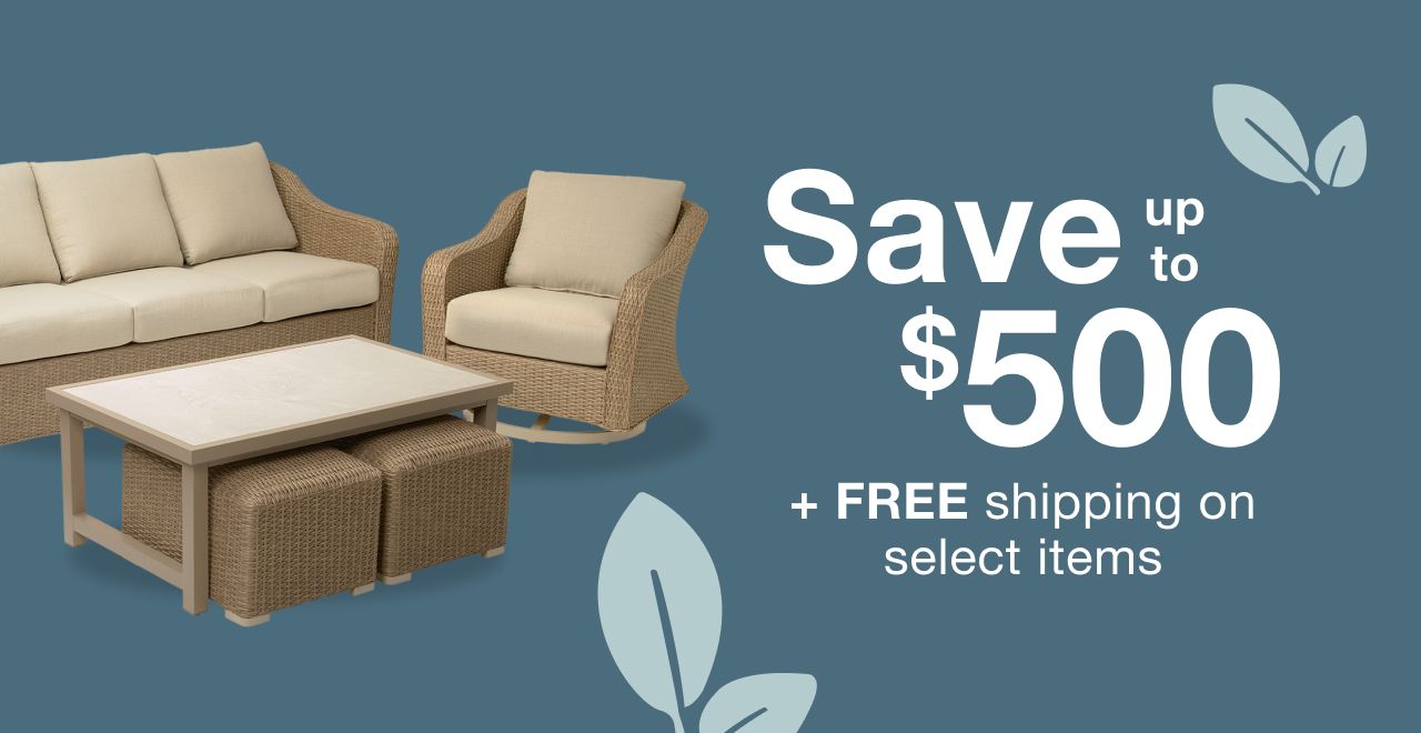 Save up to $500 plus FREE Shipping on select items.