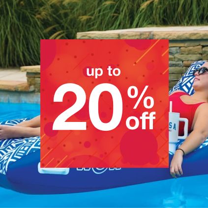Pools, up to 20% off
